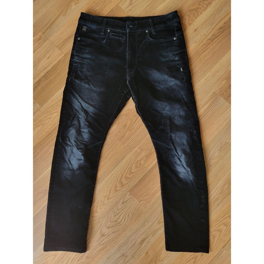 G-Star RAW D-Staq 3D Velvet Denim Jeans Black Dark Aged Slim Fit